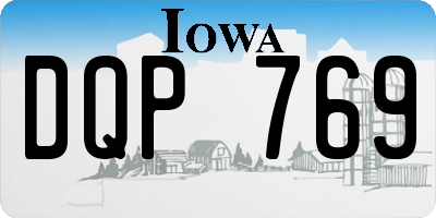 IA license plate DQP769