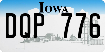 IA license plate DQP776