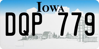 IA license plate DQP779