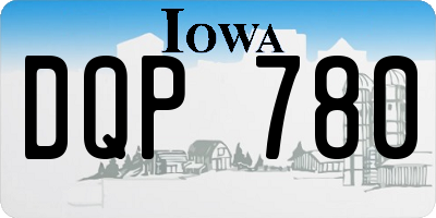 IA license plate DQP780