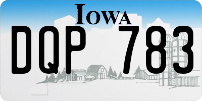 IA license plate DQP783