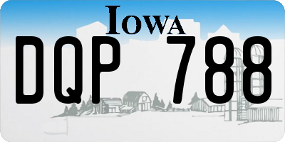 IA license plate DQP788