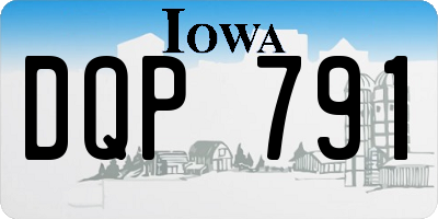 IA license plate DQP791