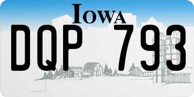 IA license plate DQP793