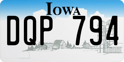 IA license plate DQP794