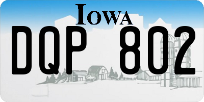 IA license plate DQP802