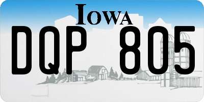 IA license plate DQP805