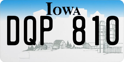 IA license plate DQP810