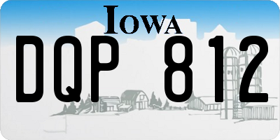 IA license plate DQP812