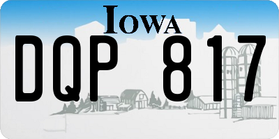 IA license plate DQP817