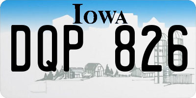 IA license plate DQP826