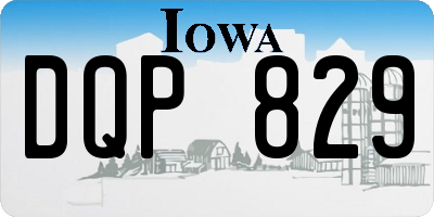IA license plate DQP829