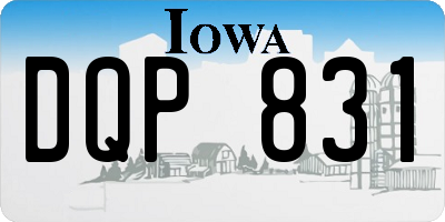 IA license plate DQP831