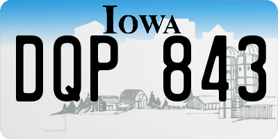 IA license plate DQP843
