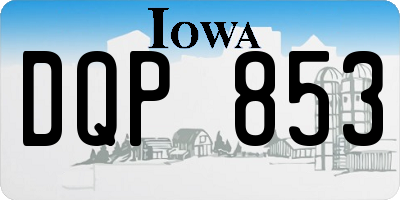 IA license plate DQP853
