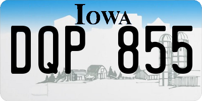 IA license plate DQP855