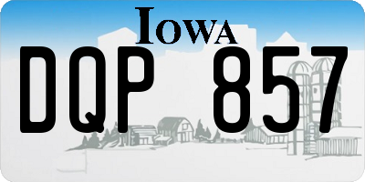 IA license plate DQP857