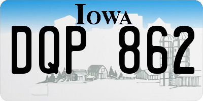 IA license plate DQP862