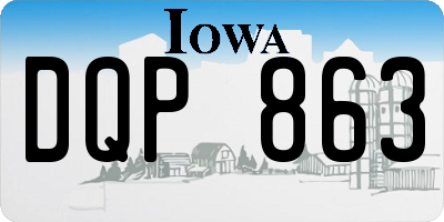 IA license plate DQP863