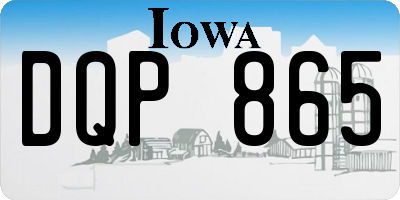 IA license plate DQP865