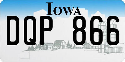 IA license plate DQP866