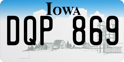 IA license plate DQP869