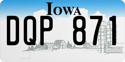 IA license plate DQP871