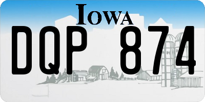 IA license plate DQP874