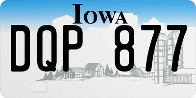 IA license plate DQP877