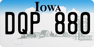 IA license plate DQP880