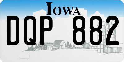 IA license plate DQP882