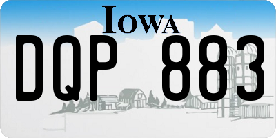 IA license plate DQP883