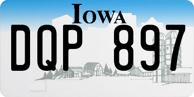 IA license plate DQP897