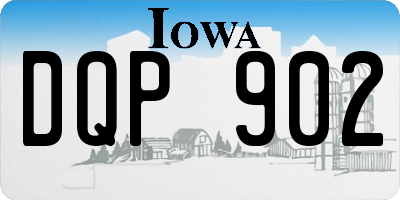 IA license plate DQP902