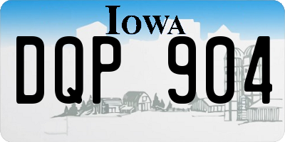 IA license plate DQP904