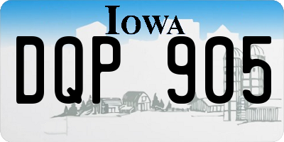 IA license plate DQP905