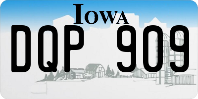 IA license plate DQP909