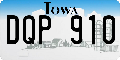 IA license plate DQP910