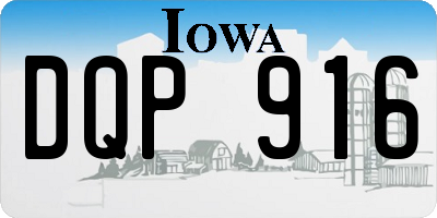IA license plate DQP916