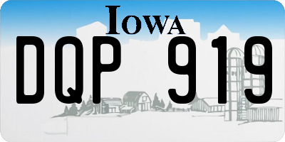 IA license plate DQP919