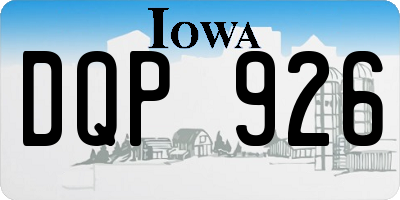 IA license plate DQP926
