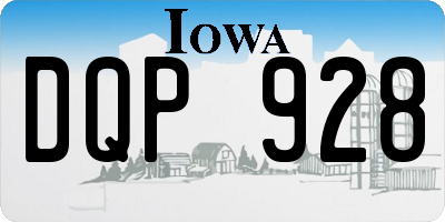 IA license plate DQP928