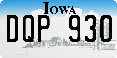 IA license plate DQP930