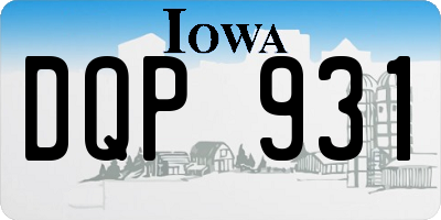 IA license plate DQP931