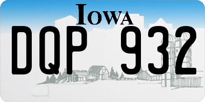 IA license plate DQP932