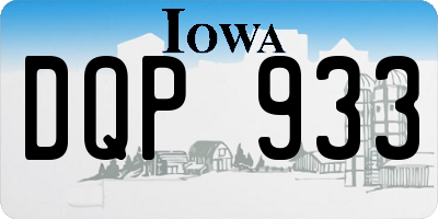 IA license plate DQP933