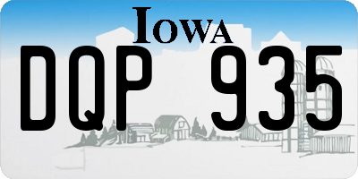 IA license plate DQP935