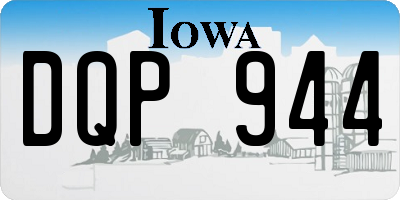 IA license plate DQP944