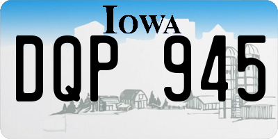 IA license plate DQP945