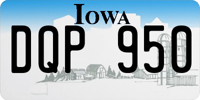 IA license plate DQP950